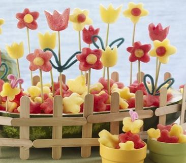 How to make a flower garden using Water Melon