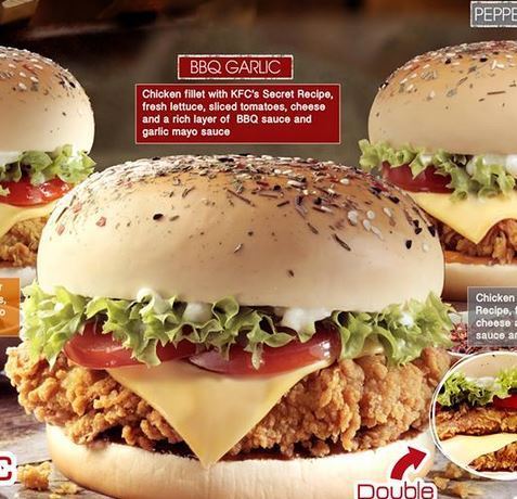 New KFC Fillet Gourmet sandwich