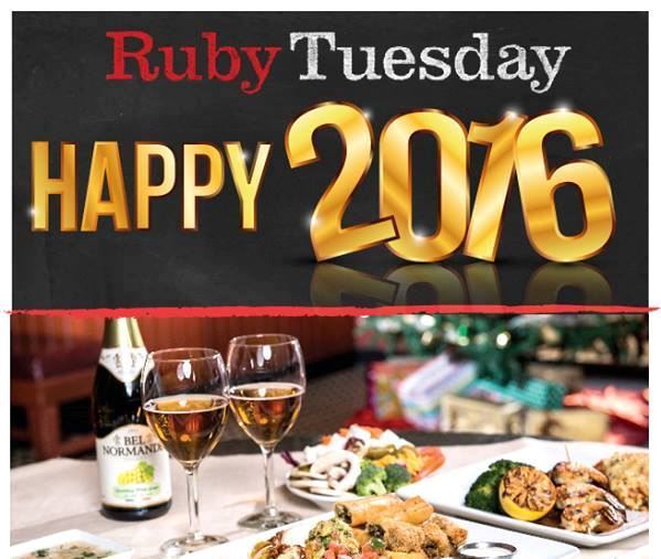 Ruby Tuesday 2016 New Year's Eve Offer