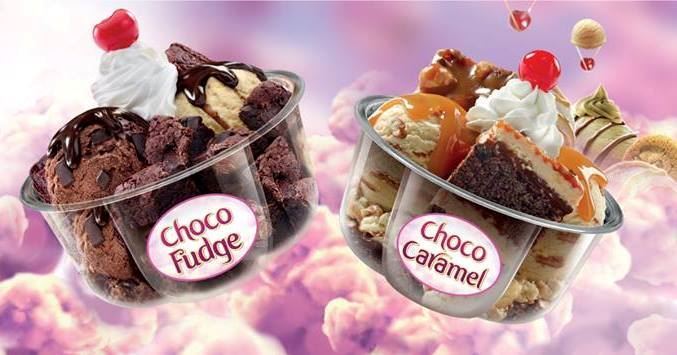 Baskin Robbins New Choco Caramel and Choco Fudge