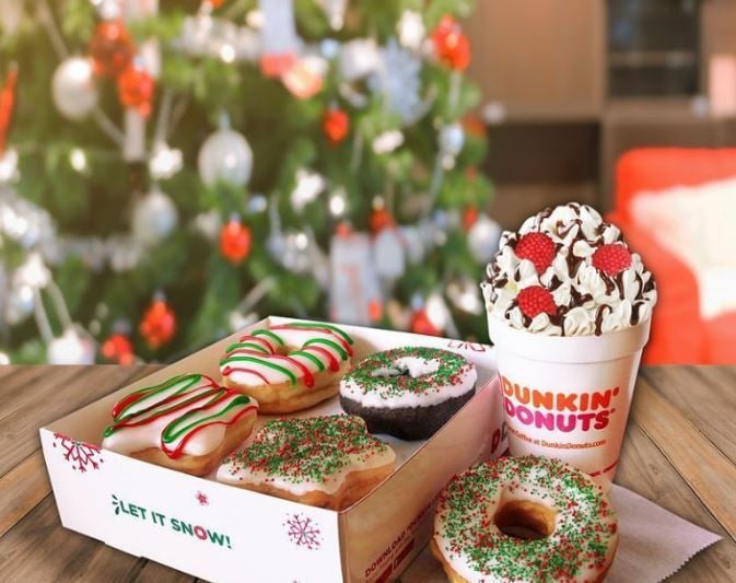 Christmas Donuts now served at Dunkin Donuts Lebanon