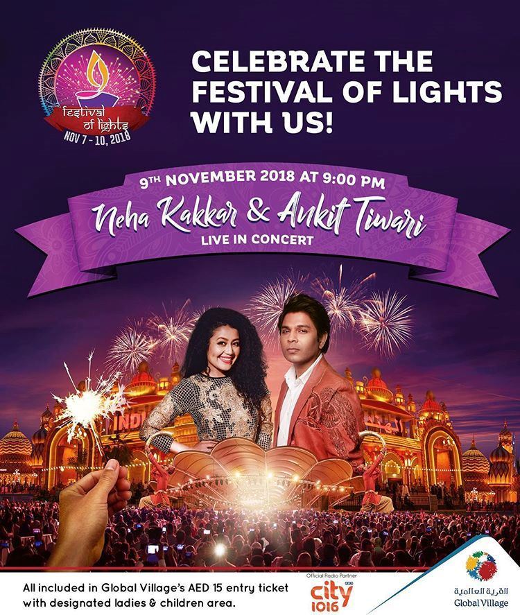 Neha Kakkar and Ankit Tiwari in Global Village on November 9th 2018