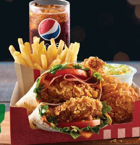 Double Wrap New Meal From KFC Kuwait Restaurant