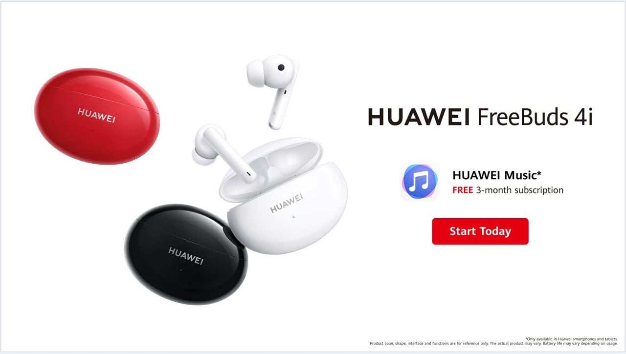 استمتع بجميع أنواع الموسيقى والإيقاعات مع سمّاعات HUAWEI FreeBuds 4i وتطبيق Huawei Music