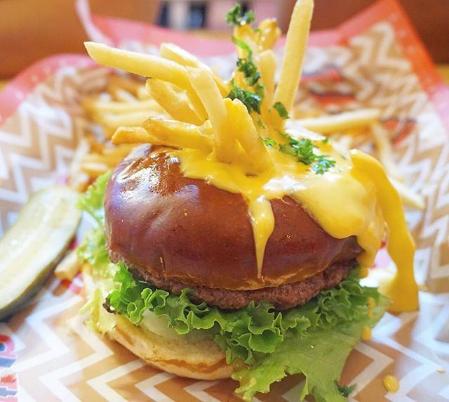 Don't Miss Fondue Burger at Clinton Hall in New York