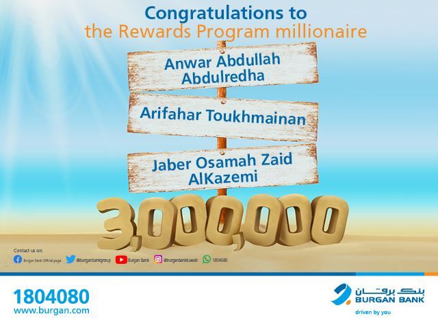 Burgan Bank Concludes the Millionaire Challenge Campaign