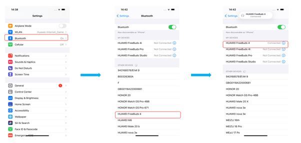 3 خطوات سهلة لتوصيل سماعات HUAWEI FreeBuds 4 بهاتف يعمل بنظام التشغيل Android أو iOS