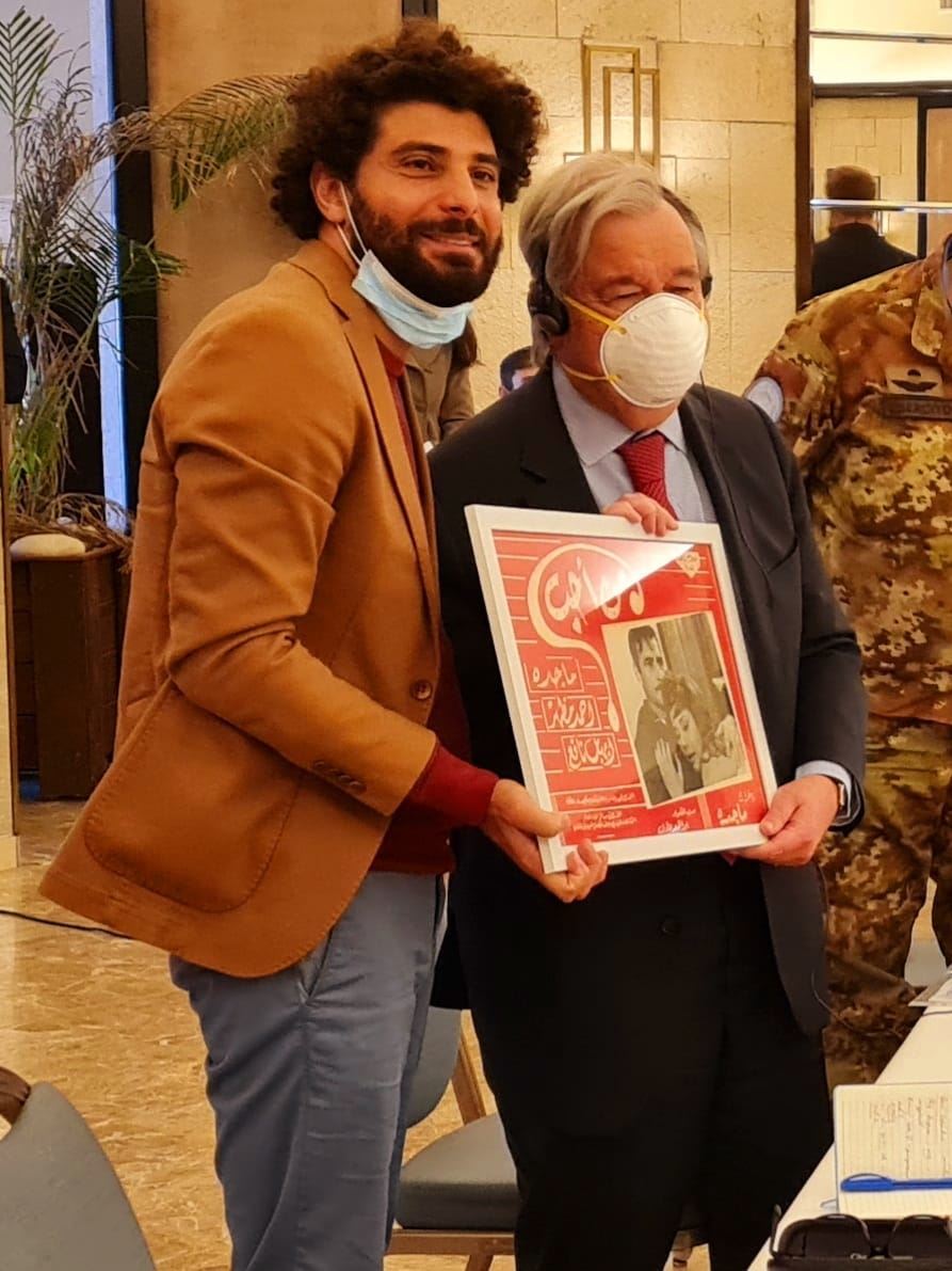 UN Secretary-General, Mr. António Guterres, met with the founder of the Lebanese National Theater, actor and director Kassem Istanbouli