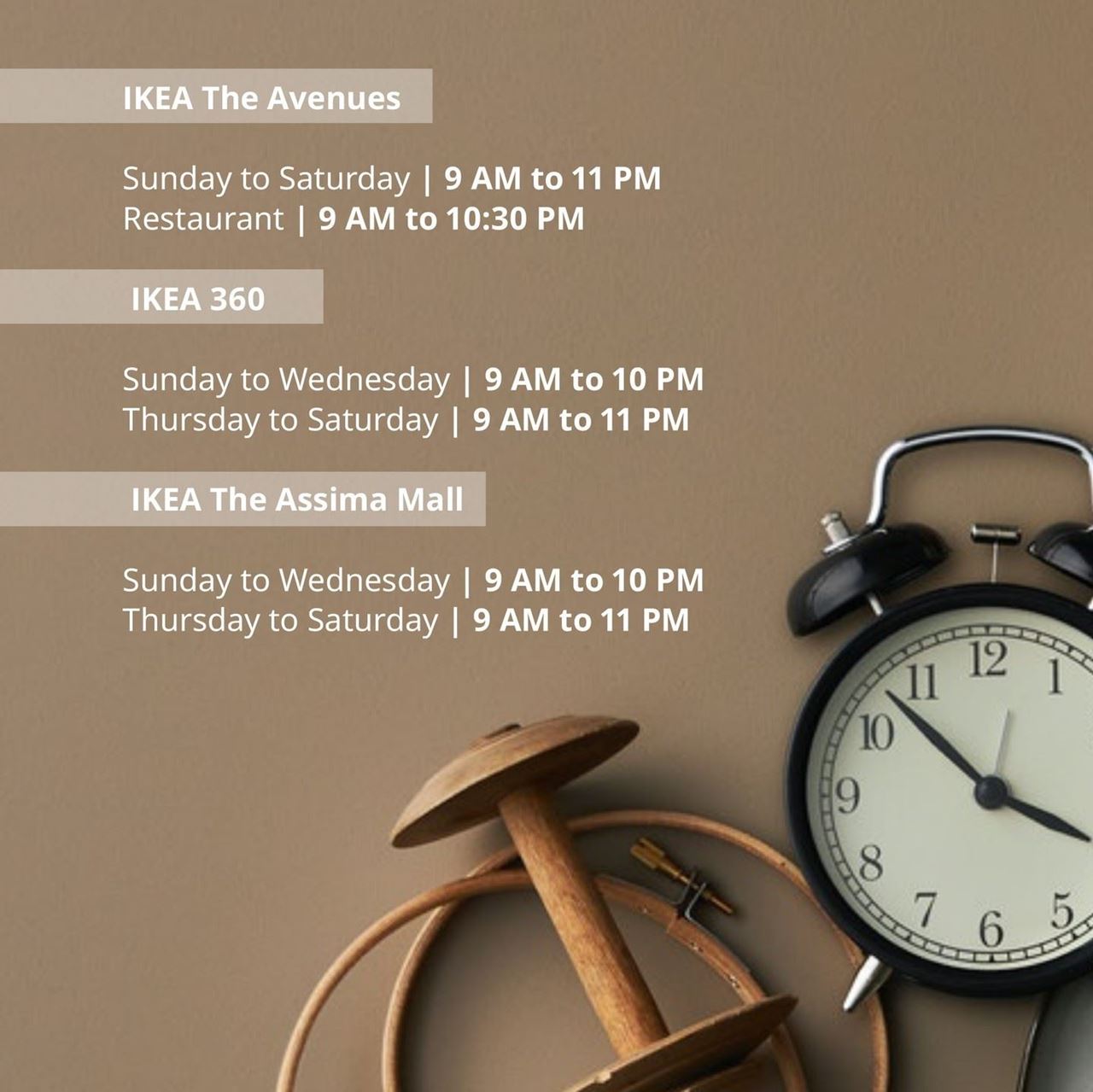 Working Hours of IKEA Branches in Kuwait