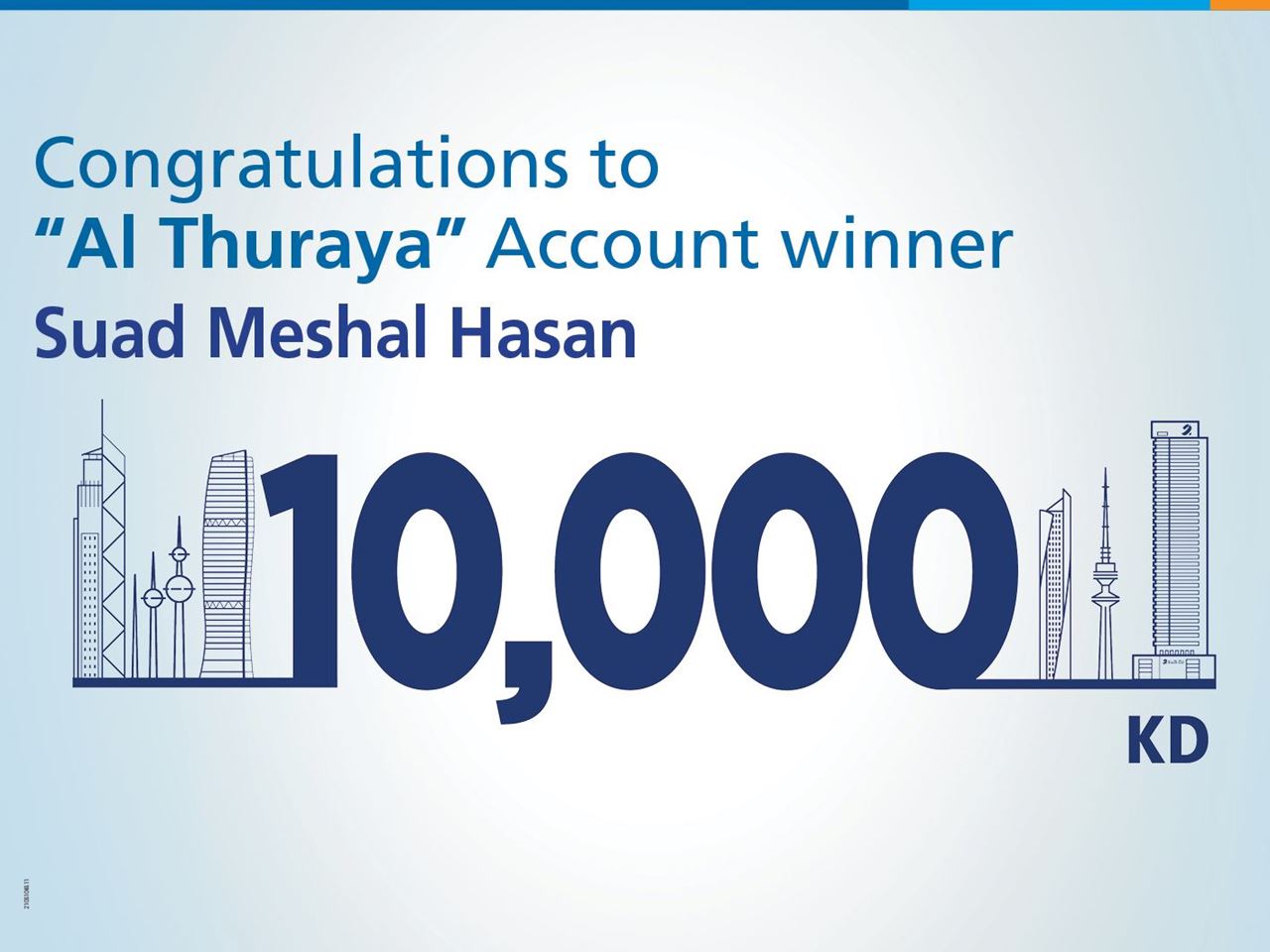 Burgan Bank announces the winner of the Al-Thuraya Salary Account monthly draw