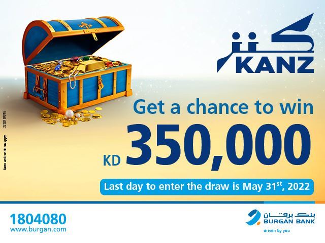 Burgan Bank to Soon Announce the KD 350,000 Winner of Kanz Account Semi-Annual Draw