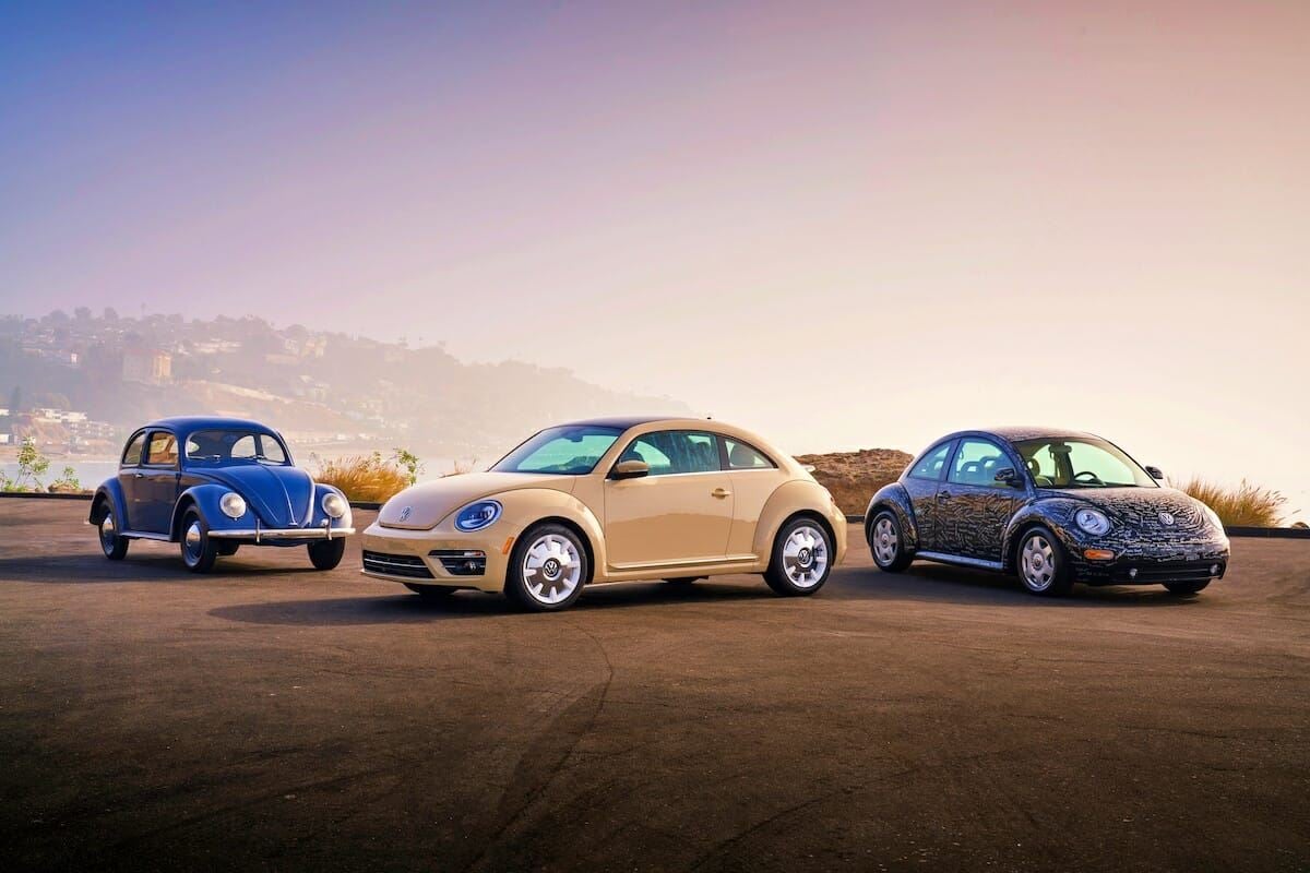Left to Right: 1949 Beetle, 2019 Last Edition & the 1998 New Beetle