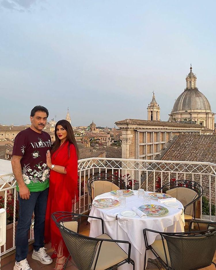 الهام الفضالة وشهاب جوهر يحتفلان بعيد زواجهما الأول في ايطاليا