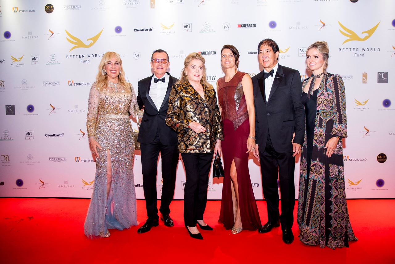 Joanna Plafsky, Manuel Collas de La Roche, Catherine Deneuve, Maud Truchi, Steven Mao, and Natalia Domoratskaya during the BWF Gala Dinner September 8th during the 79th Venice Film Festival 