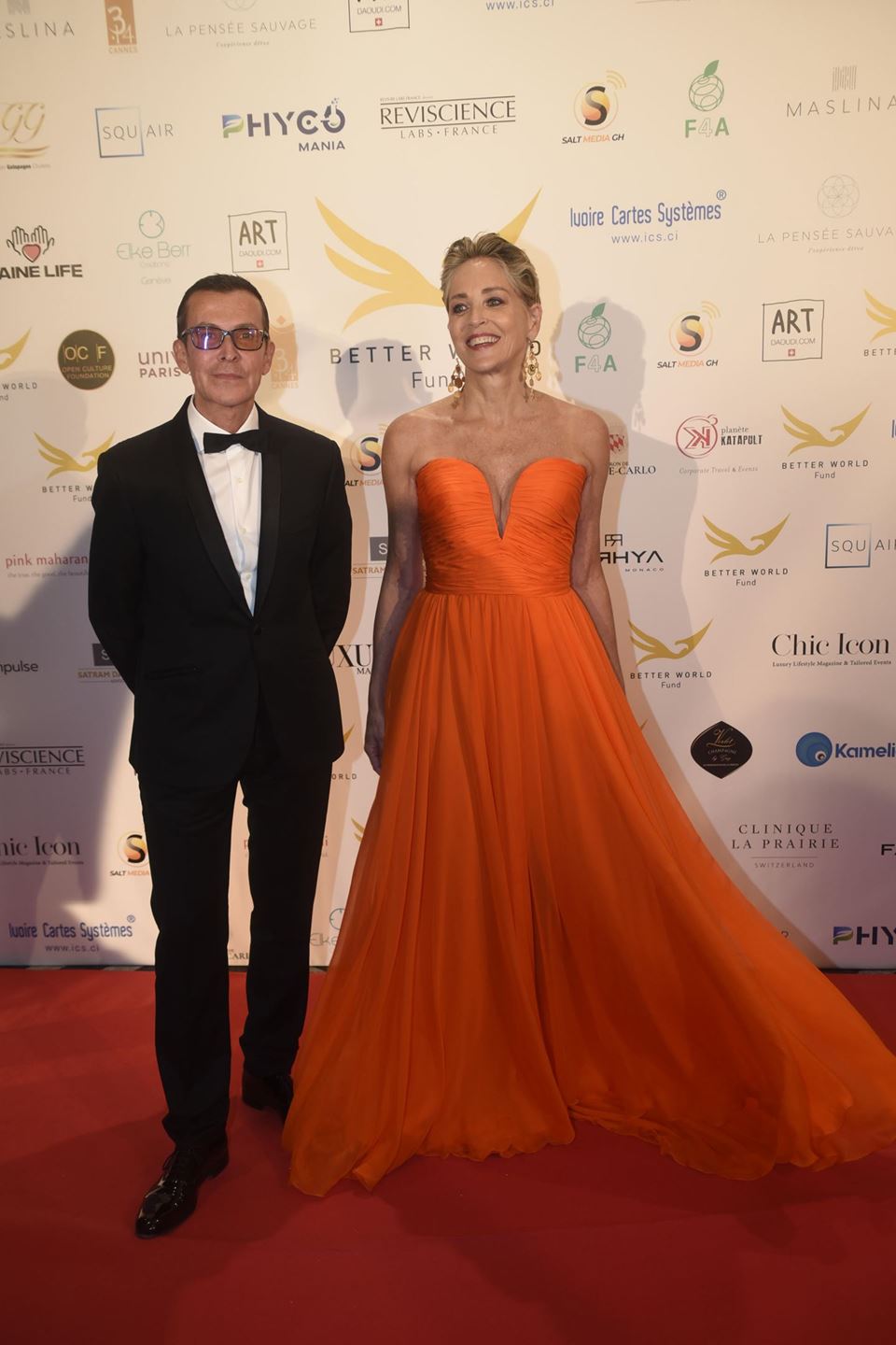 Better World Fund, Gala Dinner May 22nd 2022, Manuel Collas de la Roche and Sharon Stone