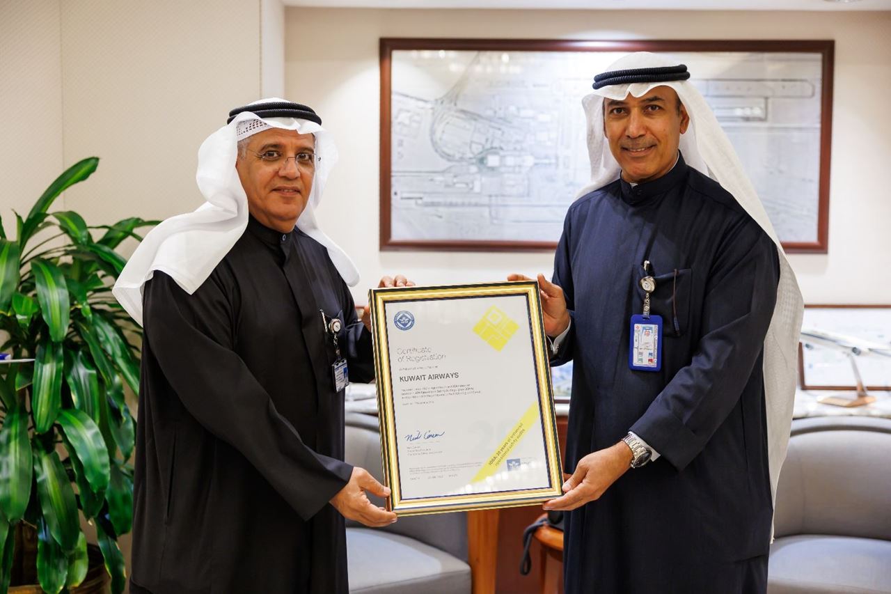 الكويتية" تحصل على شهادة تدقيق السلامة التشغيلية (IOSA) من (IATA)