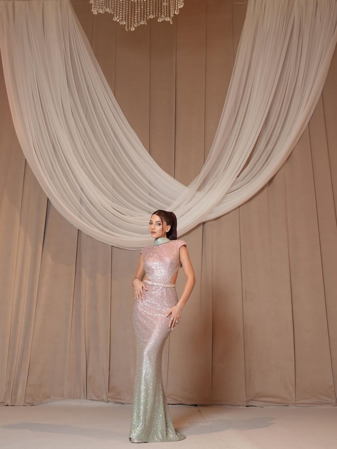 Narin Beauty and Her Mother in HOUIDA ALBARIDI at Cedra's Engagement