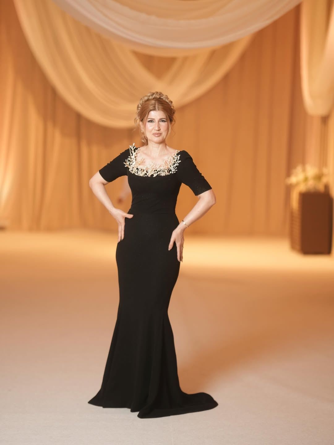 Narin Beauty and Her Mother in HOUIDA ALBARIDI at Cedra's Engagement