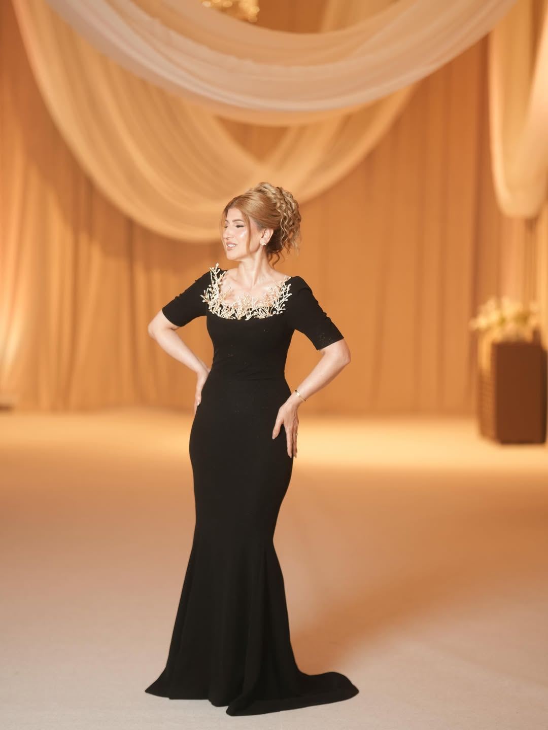 Narin Beauty and Her Mother in HOUIDA ALBARIDI at Cedra's Engagement