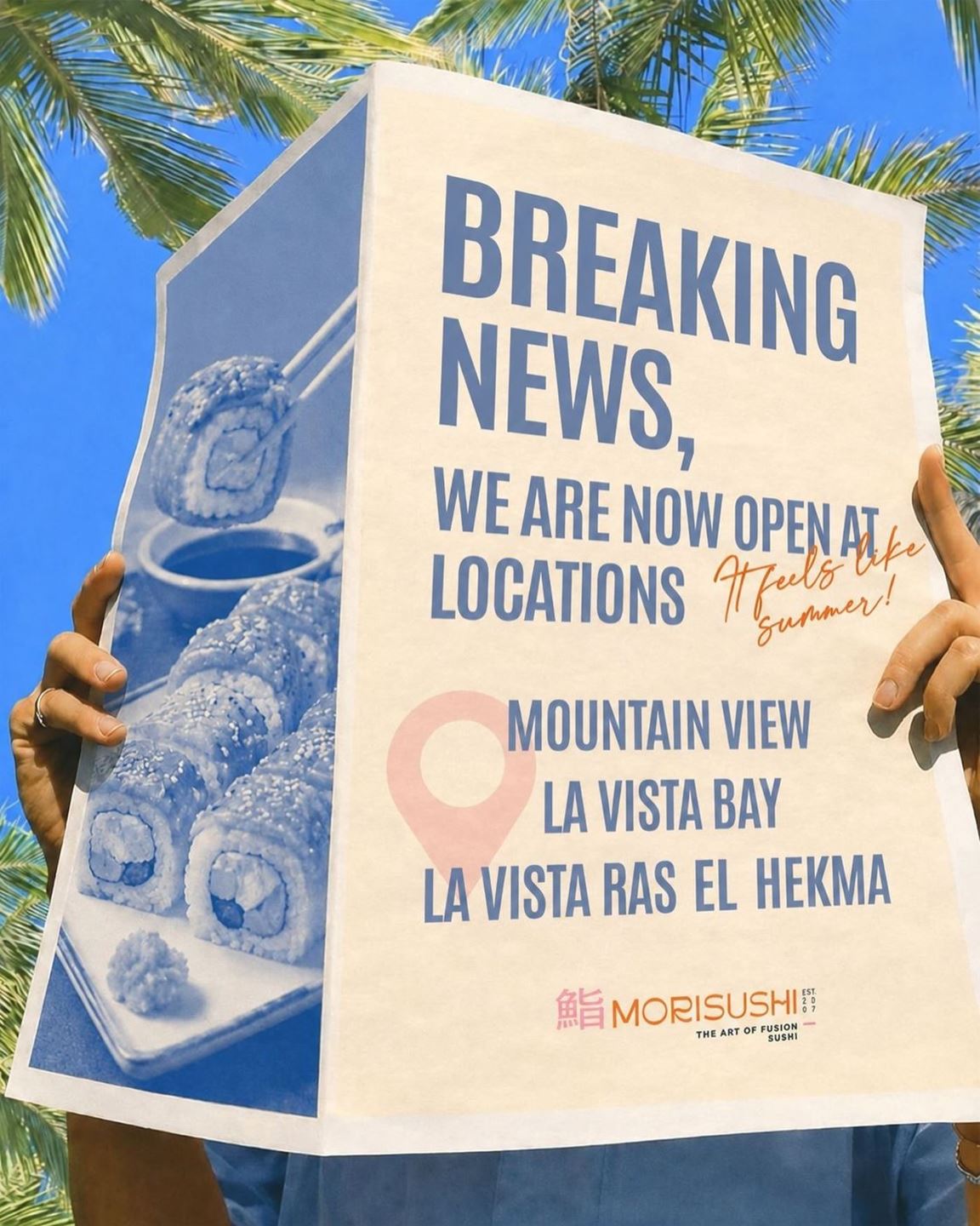 Mori Sushi in Egypt Expands to Three New Summer Destinations