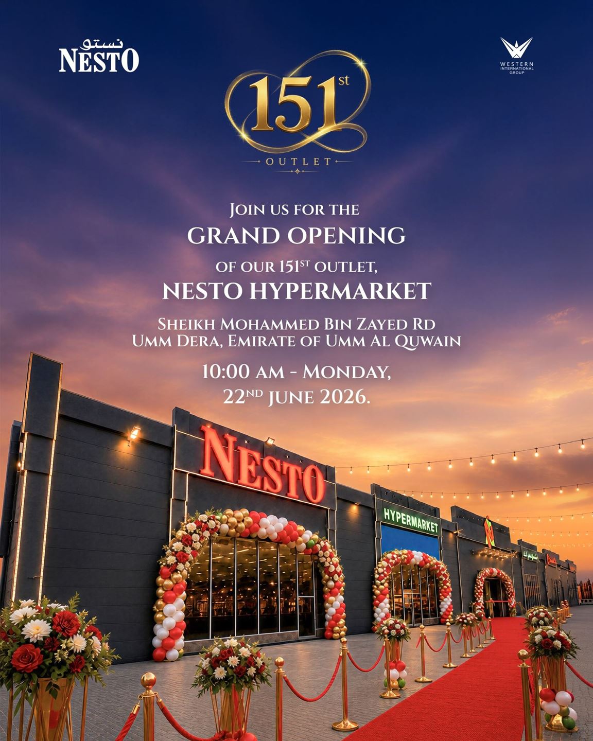 Nesto Hypermarket to Open Its 151st Outlet in Umm Al Quwain