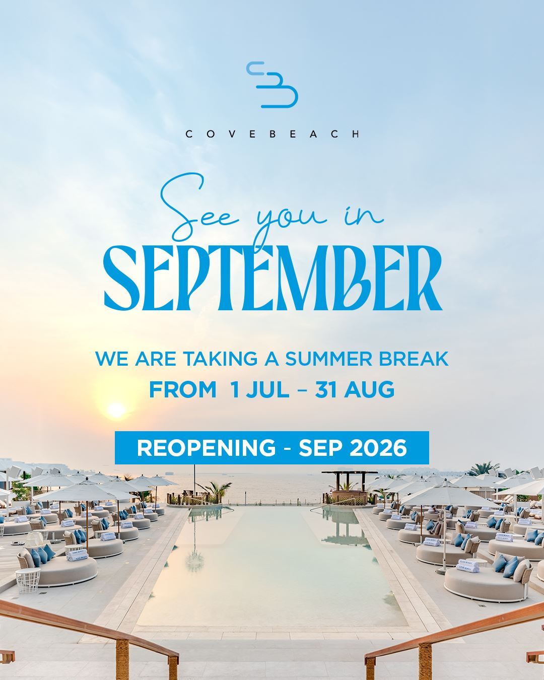 Cove Beach Dubai Announces Summer Break Until September