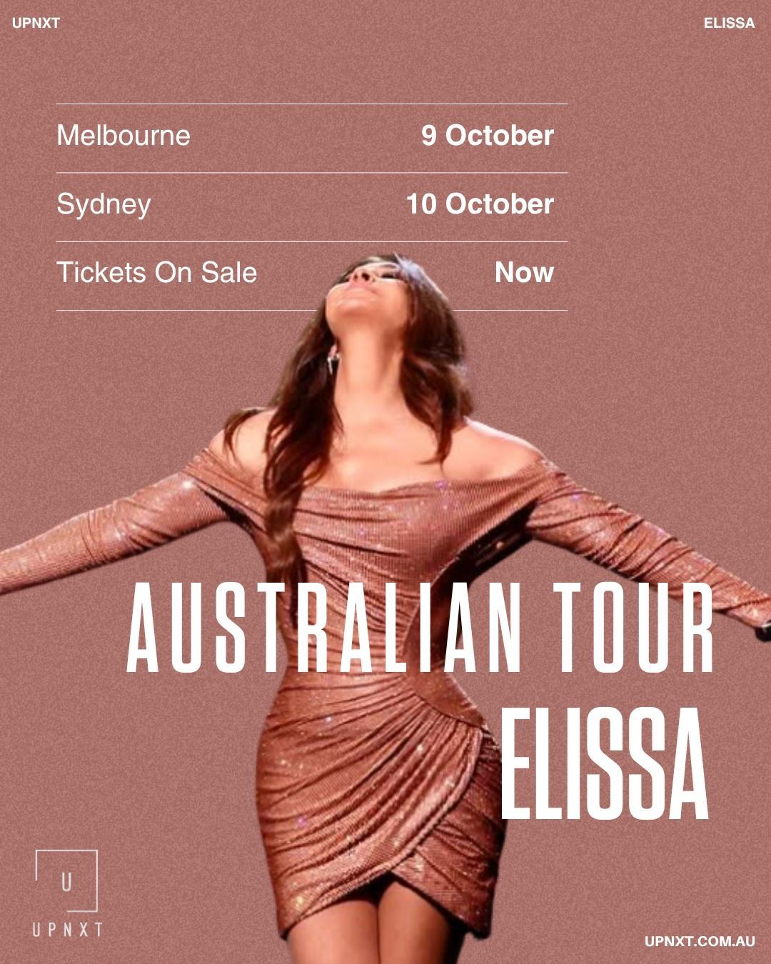 Elissa Announces Australian Tour with Concerts in Melbourne and Sydney